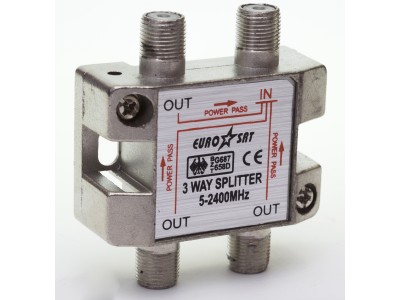 Зображення Сплітер Eurosat 5-2400MHz (прохідний) 3 ТВ у категорії Пасивні