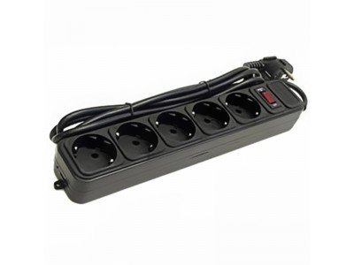 Зображення Фільтр мережевий Maxxter SPM5-G-10G 5 розеток 10A 3.0 метри (чорний) у категорії ФІЛЬРИ МЕРЕЖЕВІ