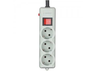 Зображення Фільтр мережевий 4.5м 3р. Gembird SPG3-G-15G PRO (сірий) у категорії Комплектуючі