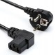 Шнур мережевий комп'ютер 1.8m 3x0.75mm чорний,кутовий