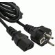 Шнур мережевий комп'ютер 1.8m 3x0.75mm чорний || пряма вилка