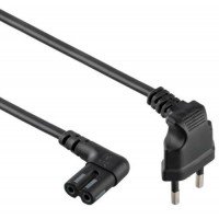 Шнур мережевий 2x1.2m*0.75mm кутовий