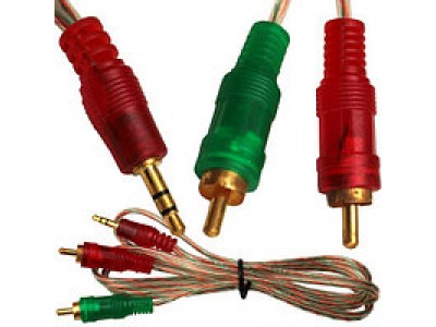 Зображення Шнур джек 3.5 - 2RCA прозорий 5.0 метра у категорії Штекер 3.5