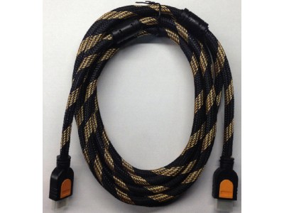 Зображення Шнур hdmi gold V-1,4 діам червоний + фільтр+сітка 1.5м у категорії Hdmi