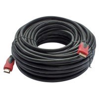 Кабель HDMI - HDMI GOLD V-1,4 діам червоний  20м