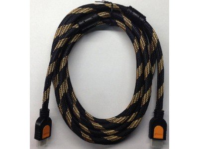 Зображення Шнур hdmi gold V-1,4 діам червоний + фільтр+сітка 1.5м у категорії Hdmi