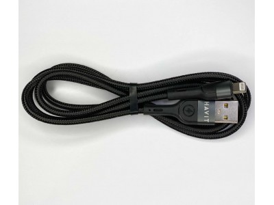 Зображення Шнур Iphone Havit HV-CB622C сітка чорний, 1.0 метр у категорії Шнур Iphone