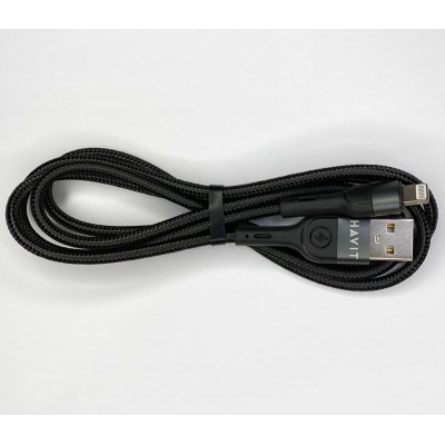 Зображення Шнур Iphone Havit HV-CB622C сітка чорний, 1.0 метр у категорії Шнур Iphone