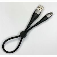 Шнур micro USB Borofone BX32 сітка чорний 0.25 метра Шнур micro USB Borofone BX32 сітка чорний 0.25 метра