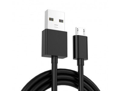 Зображення Кабель micro USB чорний 1 метр у категорії Шнур Micro USB
