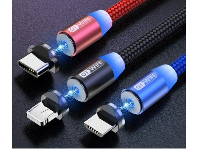 Зображення Шнур Iphone GTWIN магнітний long чорний 1 метр у категорії Шнур Iphone