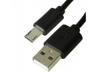 Зображення Кабель micro USB чорний 12мм 1 метр у категорії Шнур Micro USB
