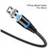 Зображення Шнур зарядки microUSB Quick Сharge 3.0  || магнітний чорний 1.0 м у категорії Шнур Type-C