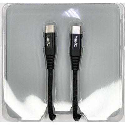 Зображення Шнур Type-C - Type-C Havit HV-CB6010 || чорний 1.2 метра у категорії Шнур Type-C