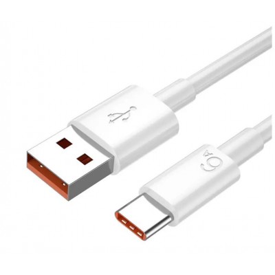 Зображення Шнур штекер USB А - штекер USB type C, 66W, 6А, 1м , білий у категорії USB