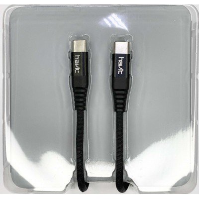 Зображення Шнур Type-C - Type-C Havit HV-CB6010 || чорний 1.2 метра у категорії Шнур Type-C