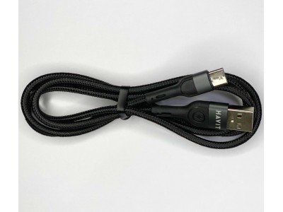 Зображення Шнур Type C 2.0 Havit HV-CB623C сітка чорний 1.0 метр у категорії Шнур Type-C