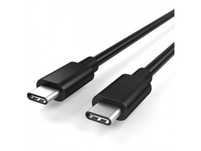 Зображення Шнур штекер USB type C - штекер USB type C, 10W 5А, 1м,чорний у категорії USB