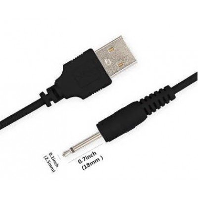 Зображення Шнур USB-А - джек 2.5х18мм чорний, 1.0 метра у категорії USB