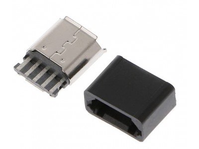 Зображення Гніздо Micro USB 5pin розбірний прямий у категорії USB