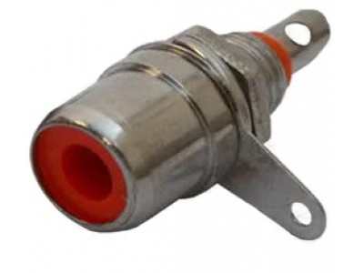 Зображення Гніздо RCA монтажне під гайку || червоне у категорії RCA