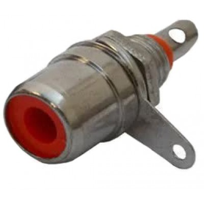 Зображення Гніздо RCA монтажне під гайку || червоне у категорії RCA