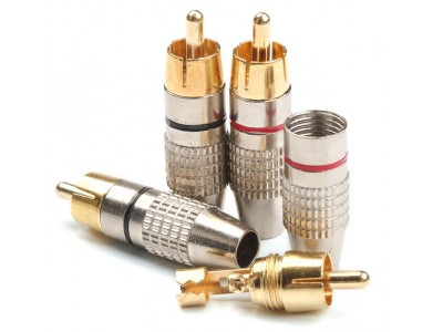 Штекер RCA GOLD-SILVER 6.5mm чорний