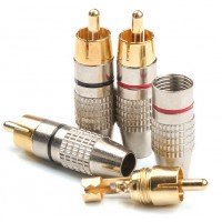 Штекер RCA GOLD-SILVER 6.5mm чорний Штекер RCA GOLD-SILVER 6.5mm чорний