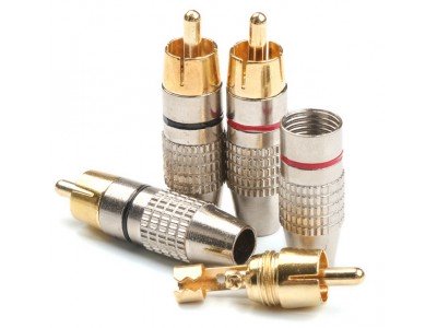 Зображення Штекер RCA GOLD-SILVER 6.5mm червоний у категорії RCA