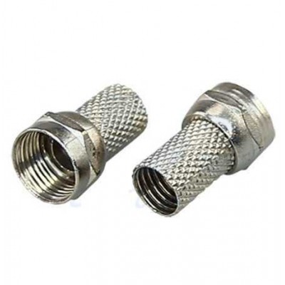 Зображення Штекер F для кабеля  # 6.7х18 цинк у категорії F - роз'єми