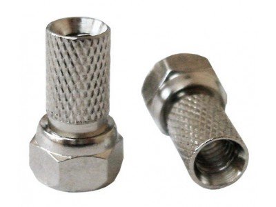 Зображення Штекер F для кабеля  # 4.9х18 цинк у категорії F - роз'єми