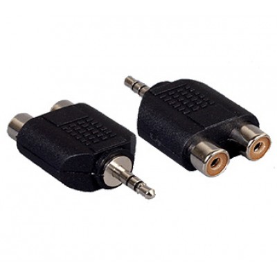 Перехідник штекер 3.5 - 2 гнізда RCA , код: 3109004 у категорії 3.5 - ПЕРЕХІДНИКИ – Купити зараз! Зображення Перехідник штекер 3.5 - 2 гнізда RCA у категорії 3.5 - ПЕРЕХІДНИКИ