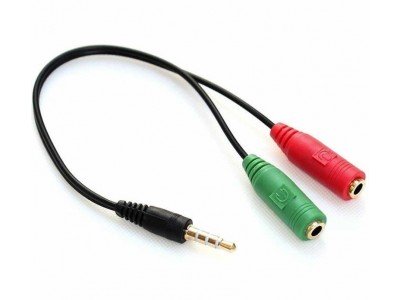 Зображення Перехідник штекер 3.5х4 - 2 гнізда 3.5х4с || під мікрофон у категорії 3.5 - ПЕРЕХІДНИКИ