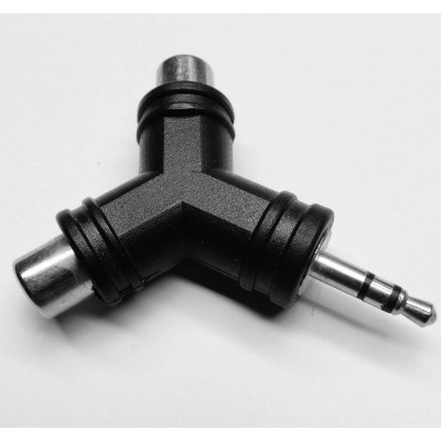 Перехідник штекер 3.5 стерео - 2 гнізда RCA , код: 3109002 у категорії 3.5 - ПЕРЕХІДНИКИ – Купити зараз! Зображення Перехідник штекер 3.5 стерео - 2 гнізда RCA у категорії 3.5 - ПЕРЕХІДНИКИ