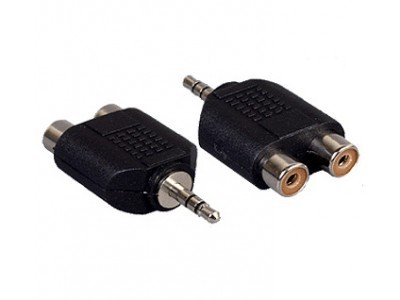 Зображення Перехідник штекер 3.5 - 2 гнізда RCA у категорії 3.5 - ПЕРЕХІДНИКИ