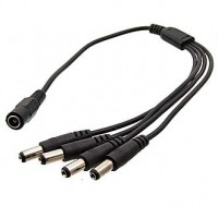 Перехідник 1гніздо 2.1х5.5mm - 4штекера 2.1х5.5mm (кабель 0,5m)