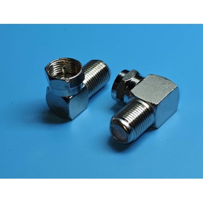 Зображення Перехідник штекер F кутовий - F-гніздо у категорії Телевізійні перехідники