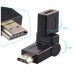 Зображення Перехідник гніздо HDMI - HDMI || поворотний gold у категорії HDMI - ПЕРЕХІДНИКИ