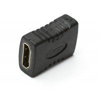 Перехідник гніздо HDMI - HDMI || бочка gold Перехідник гніздо HDMI - HDMI || бочка gold