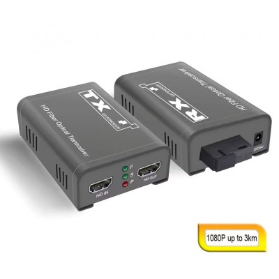 Зображення HDMI подовжувач по оптичному кабелю до 3 км у категорії Модулятори