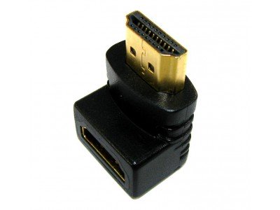 Зображення Перехідник гніздо HDMI  - штекер 270&deg; || кутовий у категорії HDMI - ПЕРЕХІДНИКИ