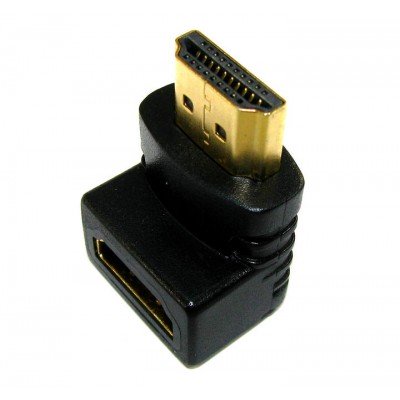 Зображення Перехідник гніздо HDMI  - штекер 270&deg; || кутовий у категорії HDMI - ПЕРЕХІДНИКИ