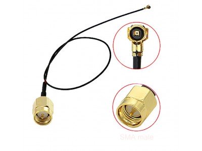 Зображення Перехідник SMA plug - IPX4/MHF4 plug || 10,0 см у категорії SMA - ПЕРЕХІДНИКИ