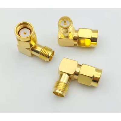 Зображення Перехідник RP-SMA plug - RP-SMA jack || 90&deg; у категорії SMA - ПЕРЕХІДНИКИ