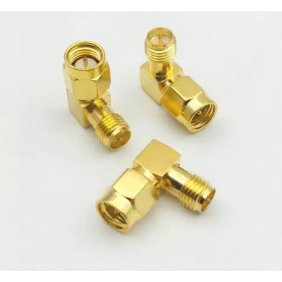 Зображення Перехідник SMA plug - SMA jack || 90&deg; у категорії SMA - ПЕРЕХІДНИКИ