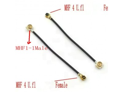 Пігтейл U.fl MHF1 male  - IPX4/MHF4 female RF 1,13 || 10,0 см