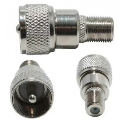 Перехідник штекер UHF - гніздо F || RG-58, Латунь , код: 3118001 у категорії UHF - ПЕРЕХІДНИКИ – Купити зараз! Зображення Перехідник штекер UHF - гніздо F || RG-58, Латунь у категорії UHF - ПЕРЕХІДНИКИ