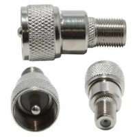 Перехідник штекер UHF - гніздо F || RG-58, Латунь Перехідник штекер UHF - гніздо F || RG-58, Латунь