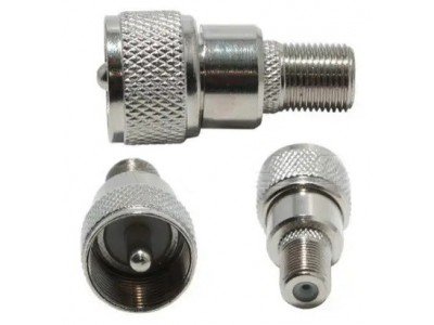 Зображення Перехідник штекер UHF - гніздо F || RG-58, Латунь у категорії UHF - ПЕРЕХІДНИКИ