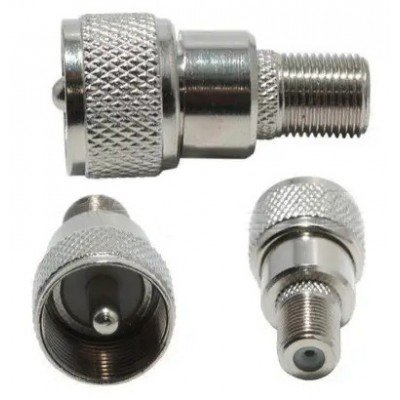 Зображення Перехідник штекер UHF - гніздо F || RG-58, Латунь у категорії UHF - ПЕРЕХІДНИКИ